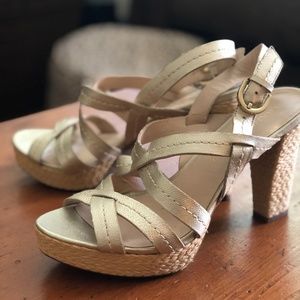 Franco Sarto Light Gold High Heel Sandals